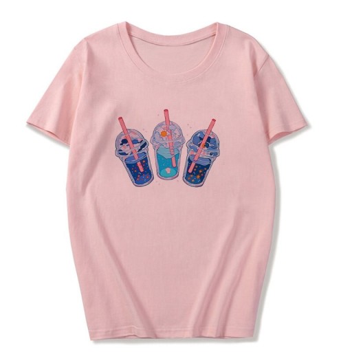 Tricou de damă cu băuturi imprimate