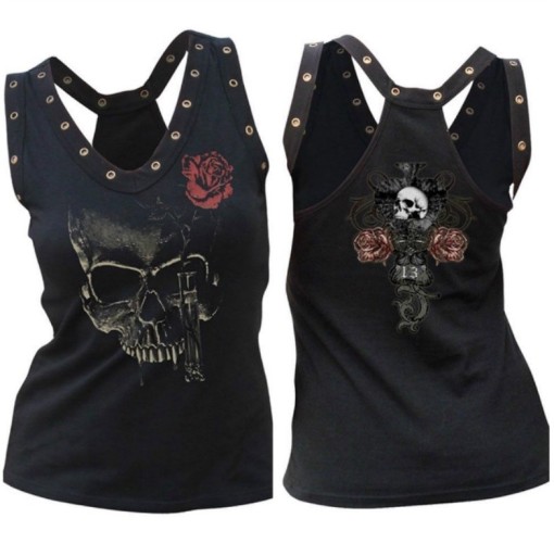 Tricou de damă cu craniu