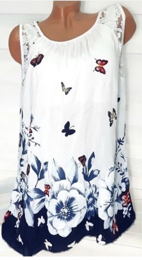 Tricou de damă cu fluturi B344