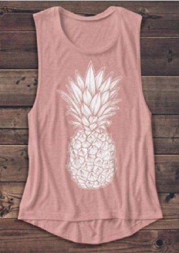 Tricou de damă cu imprimeu de ananas
