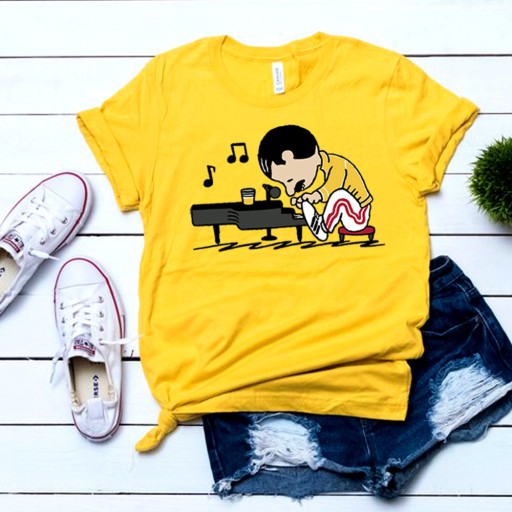 Tricou de damă cu imprimeu de pian