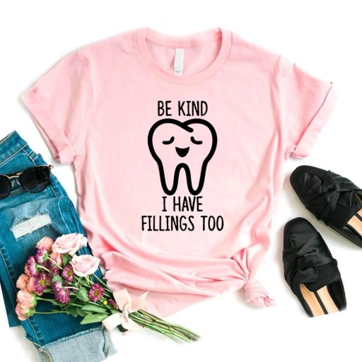Tricou de damă cu imprimeu dinte