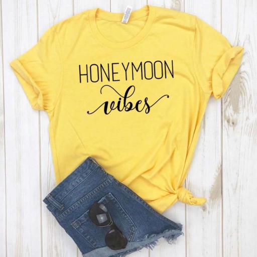 Tricou de dama cu imprimeu honeymoon