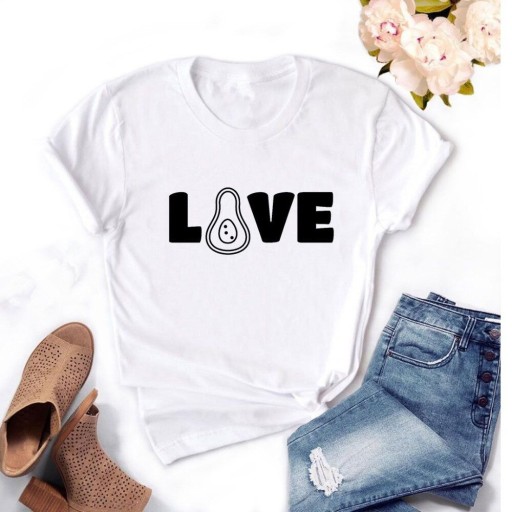 Tricou de damă cu imprimeu love B173