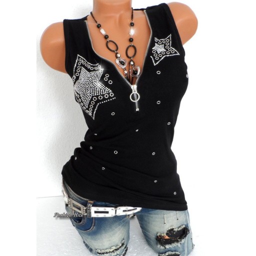 Tricou de damă cu stele cu paiete