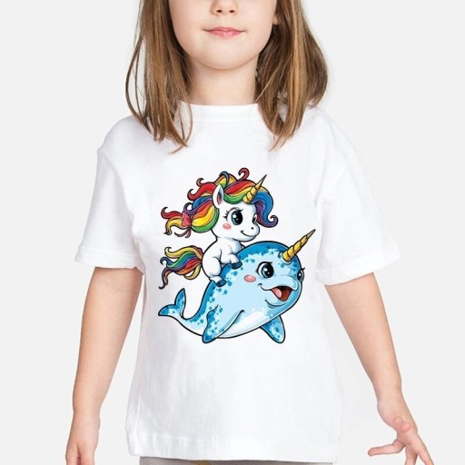 Tricou de fată cu unicorn B1499
