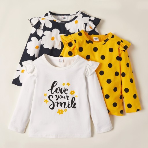 Tricou fetita cu maneca lunga 3 buc T2503