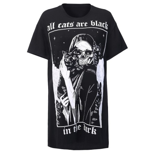 Tricou negru pentru femei, cu schelet