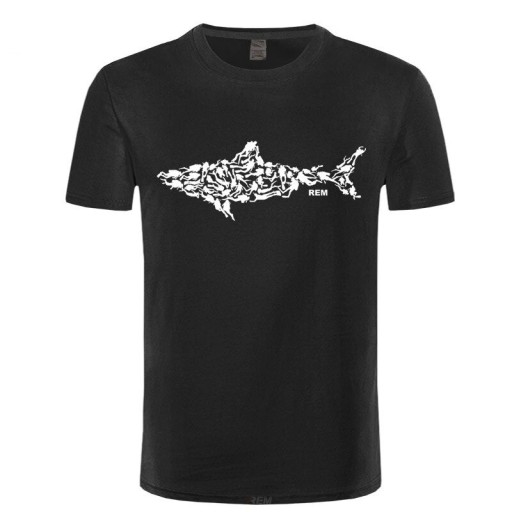 Tricou pentru bărbați cu un rechin T2377