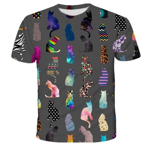 Tricou pentru copii cu pisică B1456