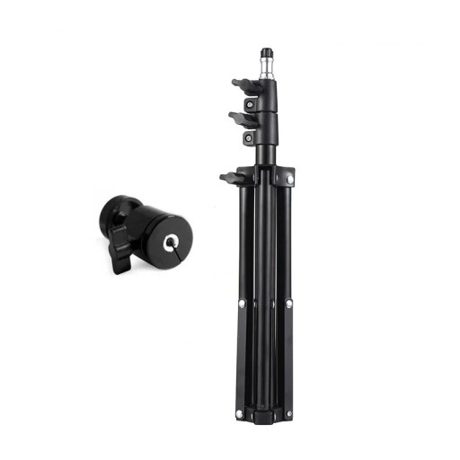 Trípode metálico ajustable de 50–110 cm con cabeza giratoria de 360° Estructura triangular fija para proyectores, cámaras, luces y equipos fotográficos