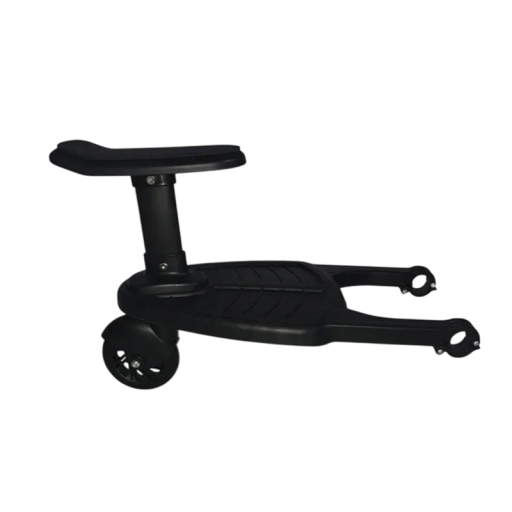 Trittbrett für den Kinderwagen für das zweite Kind mit abnehmbarem Sitz und einem Rad Tragfähigkeit 25 kg Universeller Halter Horizontale Stange PP PU