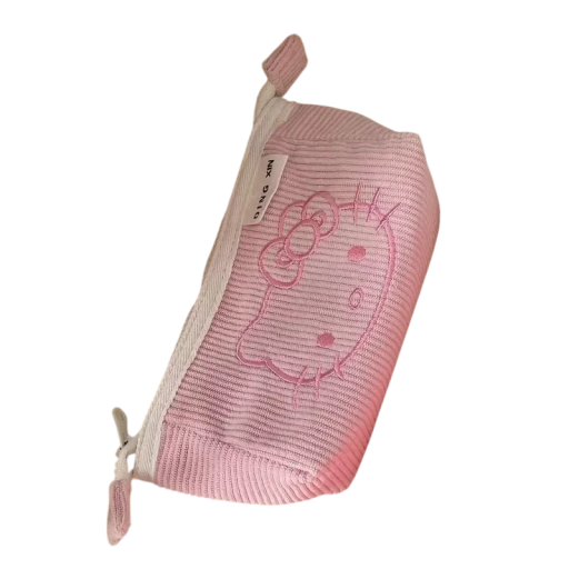 Trousse à crayons Hello Kitty à 2 couches pour enfants, grande capacité, joli cadeau pour filles, fournitures d'étude et de bureau