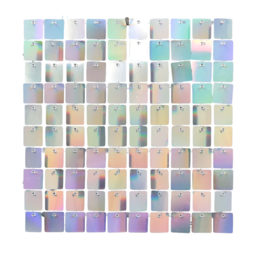 Třpytivé nástěnné pozadí 90x180 cm 18 ks Duhové stříbrné flitrové panely Dekorace pro svatby narozeniny večírky výročí a vánoční oslavy