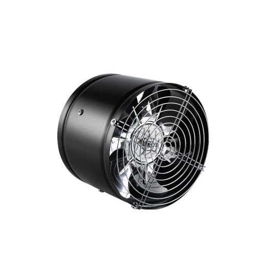Trubkový odsávací ventilátor 100x73 mm Kovový 20 W 2800 ot./min 140 m³/h Čierny tichý potrubný ventilátor Kúpeľňa WC Vetracie zariadenie