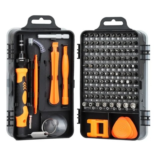 Trusă de scule 122 în 1 pentru reparații de telefoane mobile și electronice fine Șurubelnițe de precizie Bare de levier Ventuză Accesorii Magnetizator