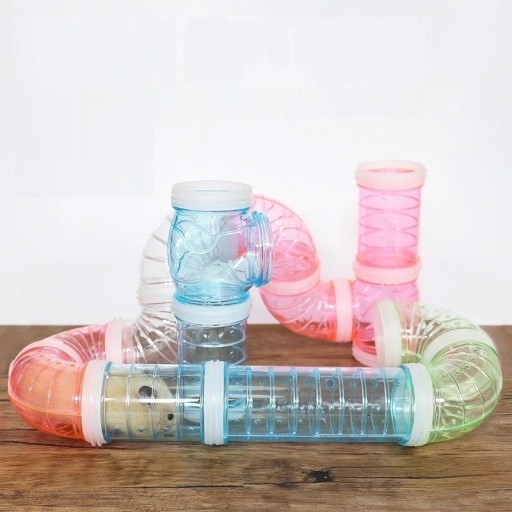 Tunnel pieghevole in plastica per roditori
