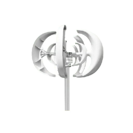 Turbina eoliană verticală 5000 W 12 V albă silențioasă pentru acasă cu regulator hibrid și accesorii de montaj
