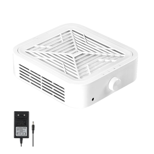 Turbínový bezkartáčový vysavač prachu na nehty 120W Bílý s odnímatelným filtrem Nastavitelná rychlost 6000–12000 ot./min Profesionální manikúra WL007