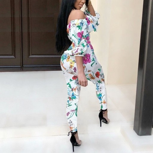 Tuta da donna con motivo floreale