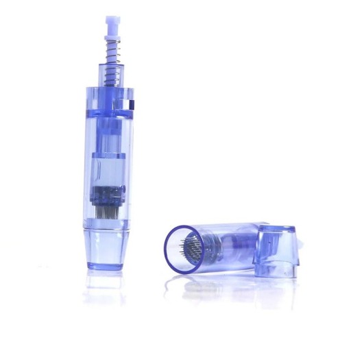 Tűtartozékok derma tollhoz védőtokban 5 db Cserélhető 24 tűfej mikrotűző tollhoz Patronok mezoterápiás eszközhöz Kompatibilis a Dr. A1 toll
