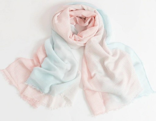 Tvåfärgad randig scarf för män J748