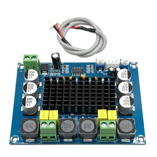 Twee-kanaals stereo digitale vermogen versterker 2x120W 12–26V Compact audio module 92x68x16 mm voor thuis en DIY audio