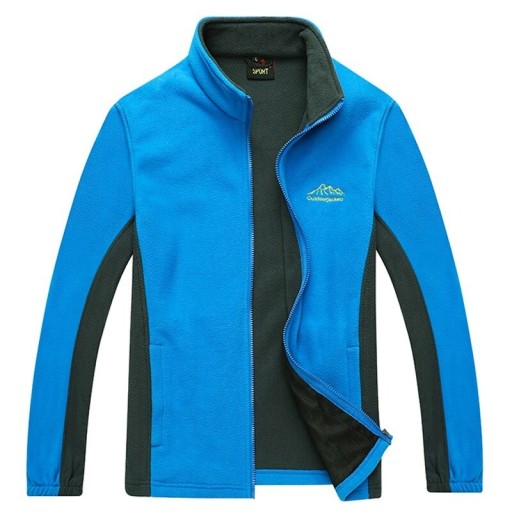 Tweekleurige hoodie met rits voor heren
