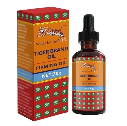 Tygří olej 30 ml hřejivý masážní olej s vitamínem E, hloubková hydratace, nemastná textura pro uvolnění svalů a regeneraci