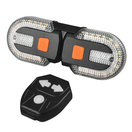 Tylne światło kierunkowskazu rowerowego z diodą LED 30 lm Ładowanie przez USB 3 tryby Zdalne sterowanie Migacz sztycy 8,5 x 14 x 4 cm Światło ostrzegawcze