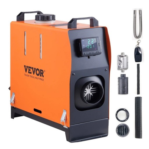 Uafhængig bilvarmer med fjernbetjening 5 KW 12 V Bærbar bilvarmer Dieselvarmer til bil, lastbil, varevogn Luftvarmer med LCD-display 41 x 38 cm