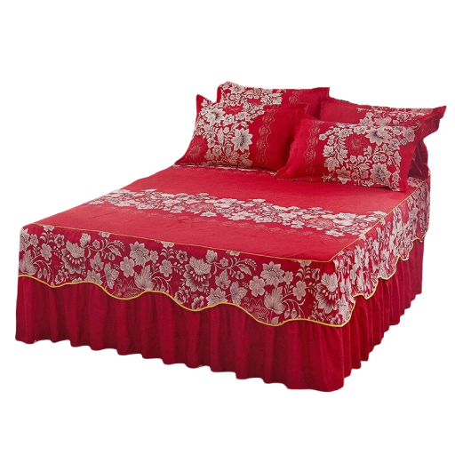 Überwurf über das Bett mit Kissenbezügen 120 x 200 cm