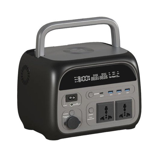 Udendørs bærbar ladestation 500W 220V 108000 mAh Kraftig powerbank med LED-belysning LiFePo4-batteri Solenergilagring til camping 45,5 x 141 cm