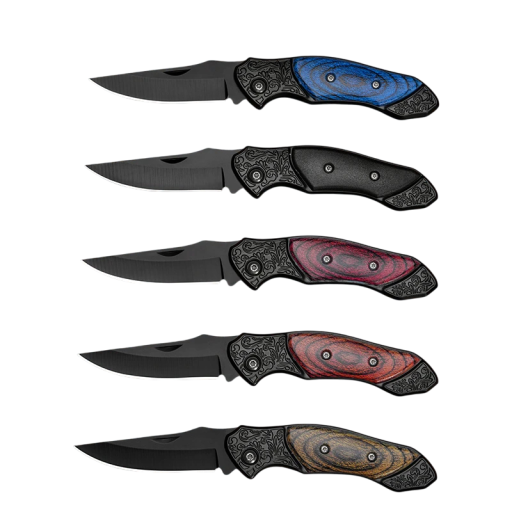 Udendørs Foldbar Lommekniv 16 cm Rustfrit Stål Foldbar Blad med Sikkerhedslås Camping Vandring Bil EDC Udstyr Overlevelse
