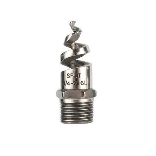 Ugello a spirale in acciaio inox 3/4" 25,7 mm 316L con filetto esterno anti-otturazione ampio spruzzo per irrigazione
