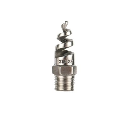 Ugello a spirale in acciaio inox 3/8" 16,2 mm 316L con filettatura esterna contro l'intasamento ampia diffusione per irrigazione