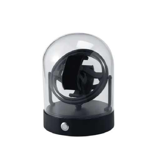 Uhrenbeweger für automatische Uhren mit doppeltem Kissen 12,2x15,5 cm schwarzer Schutzbox für mechanische Uhren