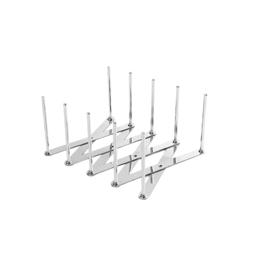 Uittrekbare standaard voor servies en deksels 5.7 x 13 x 7.2 cm roestvrijstalen verstelbare houder voor borden en keukenaccessoires