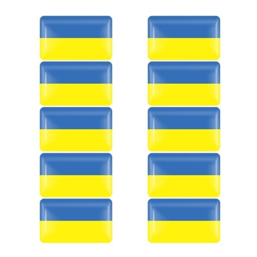 Ukrajna zászló matrica 10 db