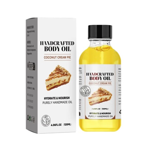 Ulei de corp cu cocos, cremă de tort de cocos, hidratant, handmade, 120 ml, cu un parfum plăcut pentru îngrijirea zilnică a pielii