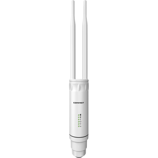Ulkoilman WiFi-reititin kaksitaajuuksinen AP 1200 Mb/s 2,4 GHz ja 5,8 GHz PoE gigabitinen Ethernet vedenkestävä valkoinen access point ulkoverkkoon