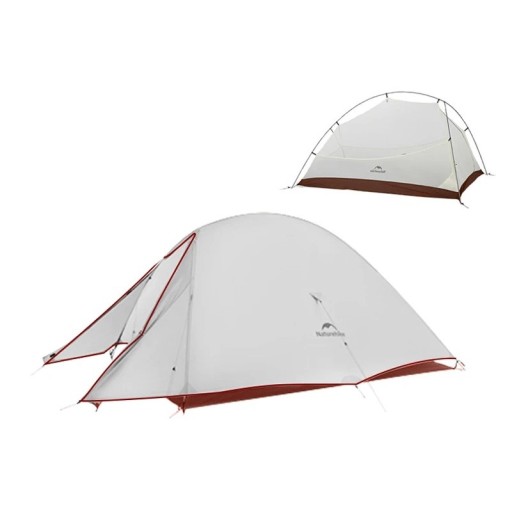 Ultralehký stan pentru 2 persoane 210 x 210 x 130 cm din nylon 20D rezistent Stan turistic pentru trei sezoane cu o mare rezistență la apă