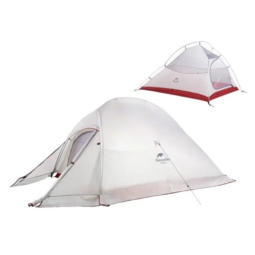 Ultraleichter Zelt für 2 Personen aus strapazierfähigem 20D Nylon PU 4000 mm Graues Campingzelt für Camping und Wandern