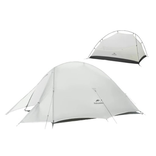 Ultraleve tenda para 2 pessoas 210 x 130 x 110 cm em nylon 15D resistente Cinza Tenda de três estações para caminhadas