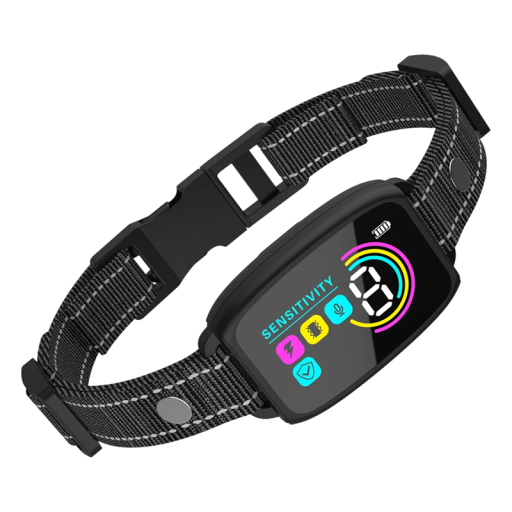 Ultralyds anti-gø halsbånd til hunde Vandtæt USB-C Genopladelig 8 følsomhedsniveauer Vibration LED-display Lille Mellem Store racer