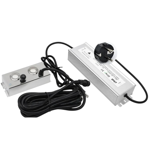 Ultrazvukový mlhovač Fogger se 2 hlavicemi 80 W Nerezová ocel a kabel 5 m Napájení 220 V Generátor mlhy do zahrady skalky i bazénu