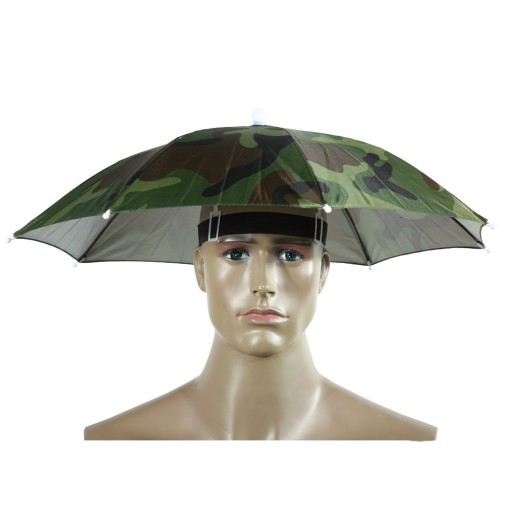 Umbrelă pe cap pentru pescari