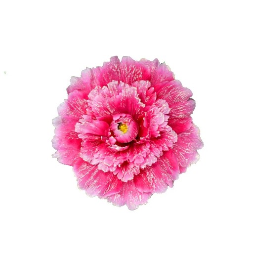 Umělá pivoňka bohatý květ 40 cm hedvábná tkanina a příze dekorativní květina do vázy na stůl komodu polici interiér