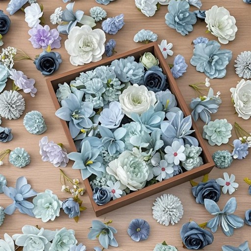 Umělé dekorativní květy realistické aranžovací květiny 20 ks hedvábí sada pro svatby výzdobu stolů a tvoření dekorací