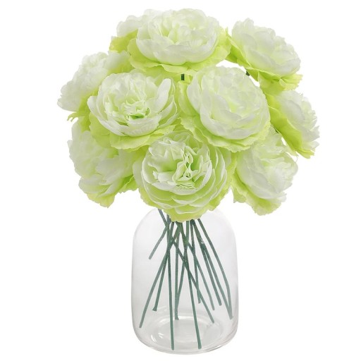 Umělé pivoňkové květy se stonky realistické květiny 20 cm 6 ks hedvábí dekorace do vázy svatební aranžmá interiéru